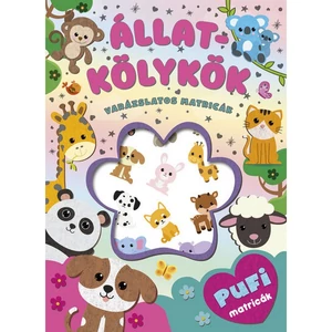 Foglalkoztató könyv Varázslatos matricák-Állatkölykök Napraforgó könyvek