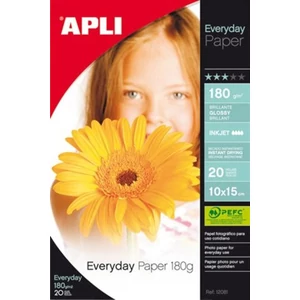 Fotópapír A4 180gr Apli Everyday tintasugaras fényes 20ív/csom