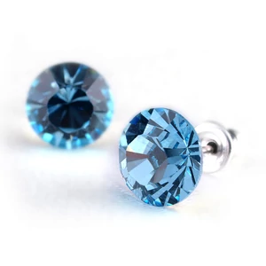 Swarovski fülbevaló Hölgyeknek 1 kristályos aquakék 8mm MADE WITH SWAROVSKI ELEMENTS