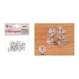 Fülbevaló hátlap gumis Fehér f gumis fehér 40db-os 1cm 25