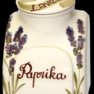 Fűszertartó kerámia 12x13,5x18cm levendulás kézzel festett