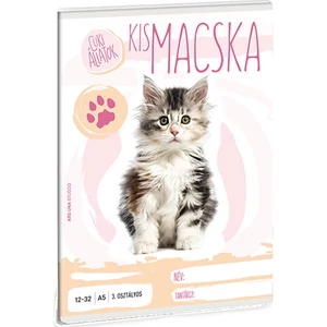 Füzet 12-32 A5 vonalas Ars Una cuki macska 21' 53603494 3.osztályos prémium minőségű fü
