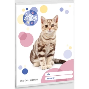 Füzet 12-32 A5 vonalas Ars Una Cuki-Amerikai Röv. Sz. Macska (5306) 23 53603494 3.osztályos prémium minőségű fü