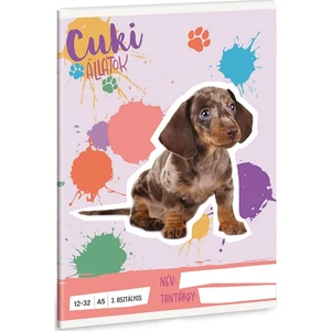 Füzet 12-32 A5 Vonalas Ars Una Cuki-Harlekin Tacskó (5496) 25 53603494 3.osztályos prémium minőségű fü