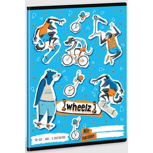 Füzet 12-32 A5 vonalas Ars Una Wheelz (5262) 23 53603494 3.osztályos prémium minőségű fü