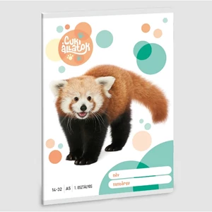 Füzet 14-32 A5 vonalas Ars Una Cuki-Vörös Panda (5309) 23 53583499 1.osztályos füzet prémium minős