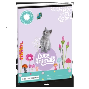Füzet 14-32 A5 vonalas Ars Una Cute Animals-kitten (5368) 24 cica 53583499 1.osztályos füzet prémium minős