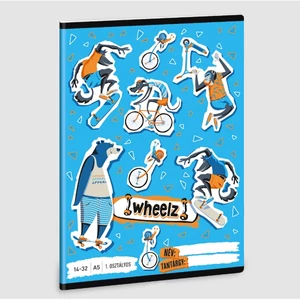 Füzet 14-32 A5 vonalas Ars Una Wheelz (5262) 23 53583499 1.osztályos füzet prémium minős