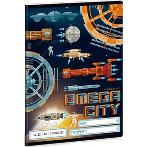 Füzet 14-32 A5 vonalas Ars Una Omega City - Űrhajós 19 (908) 53583499 1.osztályos füzet prémium minős