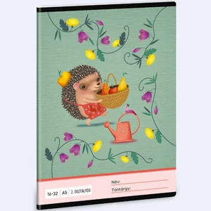 Füzet 16-32 A5 vonalas Ars Una Apple Pie (5349) 24 süni 53593498 2.osztályos füzet prémium minős
