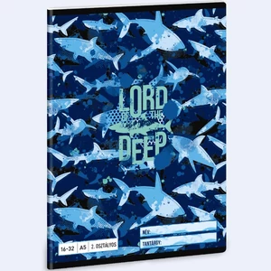 Füzet 16-32 A5 vonalas Ars Una Lord of the Deep cápa (5337) 24 53593498 2.osztályos füzet prémium minős