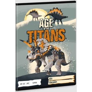 Füzet 20-32 A5 sima Ars Una Age of the Titans (5261) 23 dínó 53612618 prémium minőségű füzet