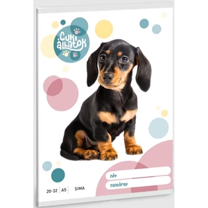 Füzet 20-32 A5 sima Ars Una Cuki-Tacskó (5303) 23 53613035 prémium minőségű füzet