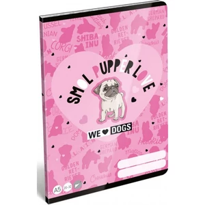 Füzet 20-32 A5 sima Lizzy We Love Dogs-Blue 21' Lizzy kollekció