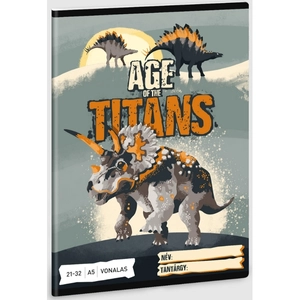 Füzet 21-32 A5 vonalas Ars Una Age of the Titans (5261) 23 4-től 8.osztályig 32lap prémium minőség