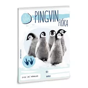 Füzet 21-32 A5 vonalas Ars Una Cuki állatok kollekció pingvin fióka 21' 53621054 4-től 8.osztályig prémium