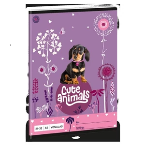 Füzet 21-32 A5 vonalas Ars Una Cute Animals-puppy (5369) 24 TACSKÓ 53623690 4-8.osztályig prémium minőség