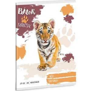Füzet 27-32 A5 Kockás Ars Una Bátor Mancsok-Tigris (5501) 25 53635013 prémium füzet négyzethálós