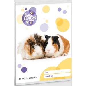 Füzet 27-32 A5 kockás Ars Una Cuki-Tengerimalac (5308) 23 kifutó 53633088 prémium füzet négyzethálós