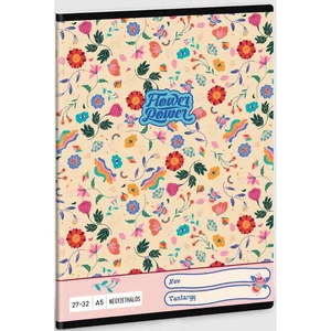 Füzet 27-32 A5 kockás Ars Una Flower Power (5260) 23 53632609 prémium füzet négyzethálós