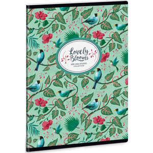 Füzet 27-40 A5 kockás Ars Una Chipring Garden Lovely Blooms 18 prémium füzet négyzethálós