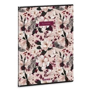 Füzet 80-40 A4 sima Ars Una Extra kapcsos Flowery pink(5375)24 53803757 A/4 sima füzet 40lapos 75gr-os