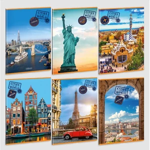 Füzet 80-40 A4 sima Ars Una Cities Of The World (5325) 23 53803252 A/4 sima füzet 40lapos 75gr-os