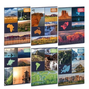 Füzet 80-40 A4 sima Ars Una Beautiful Continents 53801906 A/4 sima füzet 40lapos 75gr-os