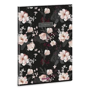 Füzet 81-40 A4 vonalas Ars Una Extra kapcsos Flowery black (5374) 24 53113740 A/4 vonalas 40lapos 75gr-os füz