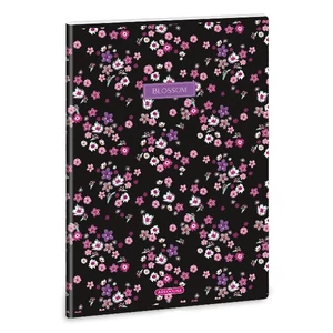 Füzet 87-40 A4 kockás Ars Una Extra kapcsos Pearl Blossom black(5377)2 53123770 A/4-es négyzethálós 40lapos 75g
