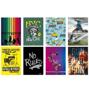 Füzet A4 Blasetti vonalas 80g keményfedeles 42 lapos Teen Boy 8337 fóliázott extrakapcsos