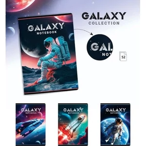 Füzet A4 kockás 52lap A/4 Galaxy '25