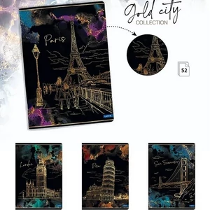 Füzet A4 kockás 52lap A/4 Gold City '25