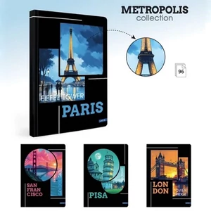 Füzet A4 kockás 96lap A/4 METROPOLIS '25 