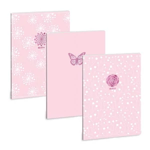 Füzet A4 ponthálós Ars Una Pink Spring(5242) 53102423 Extra kapcsos prémium füzet