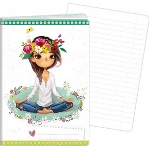 Füzet A6 Argus vonalas Yoga girl 40lapos Argus jegyzetfüzet  1598-0398
