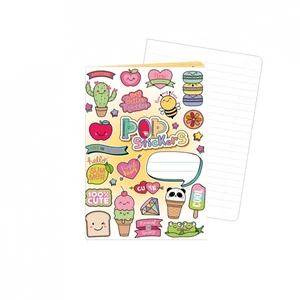Füzet A6 Argus vonalas Pop Stickers 40 lapos Argus jegyzetfüzet 1598-0365