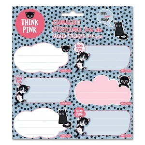Füzetcímke Ars Una 3x6db Think Pink - cicás (5285) 23 53832856 Öntapadós - egy csomagban külön