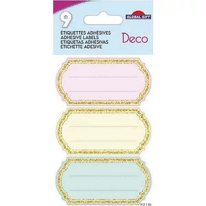 Füzetcímke Etiq.Deco Pasztell  12db/csomag 