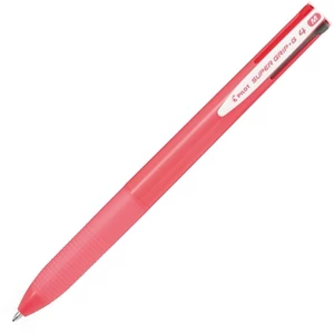 Golyóstoll 0,27mm Pilot nyomógombos, rózsaszín tolltest Super Grip G, négyszínű