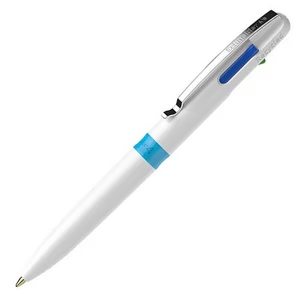 Golyóstoll 0,5mm Schneider nyomógombos, négyszínű, Take 4, fehér