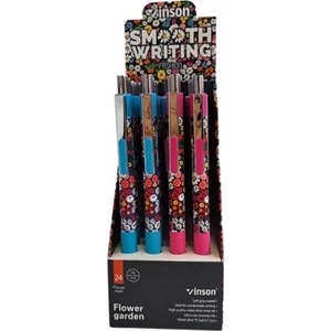 Golyóstoll 0,7mm Vinson 204 Flower garden 4 féle