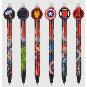 Golyóstoll radírozható 0,5mm Avengers II 6 minta kék íráskép Colorino