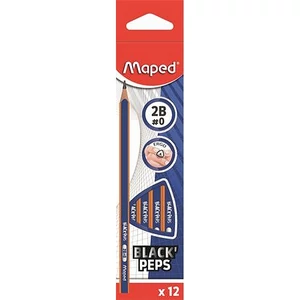 Grafitceruza 2B Maped háromszögletű Black Peps Navy Grafitceruzák radírvég nélkül