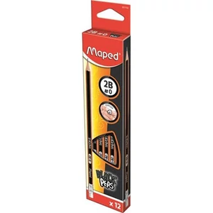 Grafitceruza 2B Maped háromszögletű radírral Black Peps Grafitceruzák radírvéggel 1db/ár