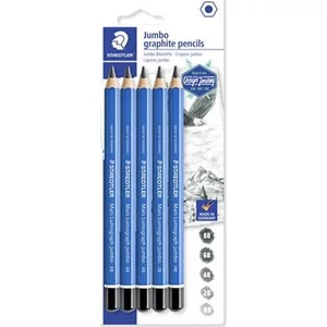 Grafitceruza készlet Staedtler jumbo, hatszögletű 5 különböző keménység Grafitceruzák radírvég nélkül