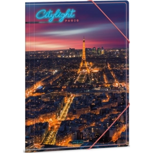 Gumis mappa A4 Ars Una 24' City light-Paris (5439) Prémium minőség