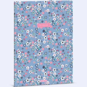 Ars Una Gumis mappa A4 24' Pearl Blossom blue 50213764 350gr vastag kartonból