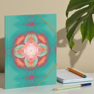 Ars Una Gumis mappa A4 24' Mandala Turquise Hope 50212200 350gr vastag kartonból