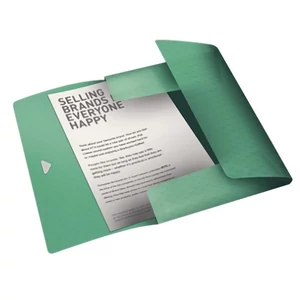 Gumis mappa A4 Esselte 15mm, PP Colour Ice, zöld E626223